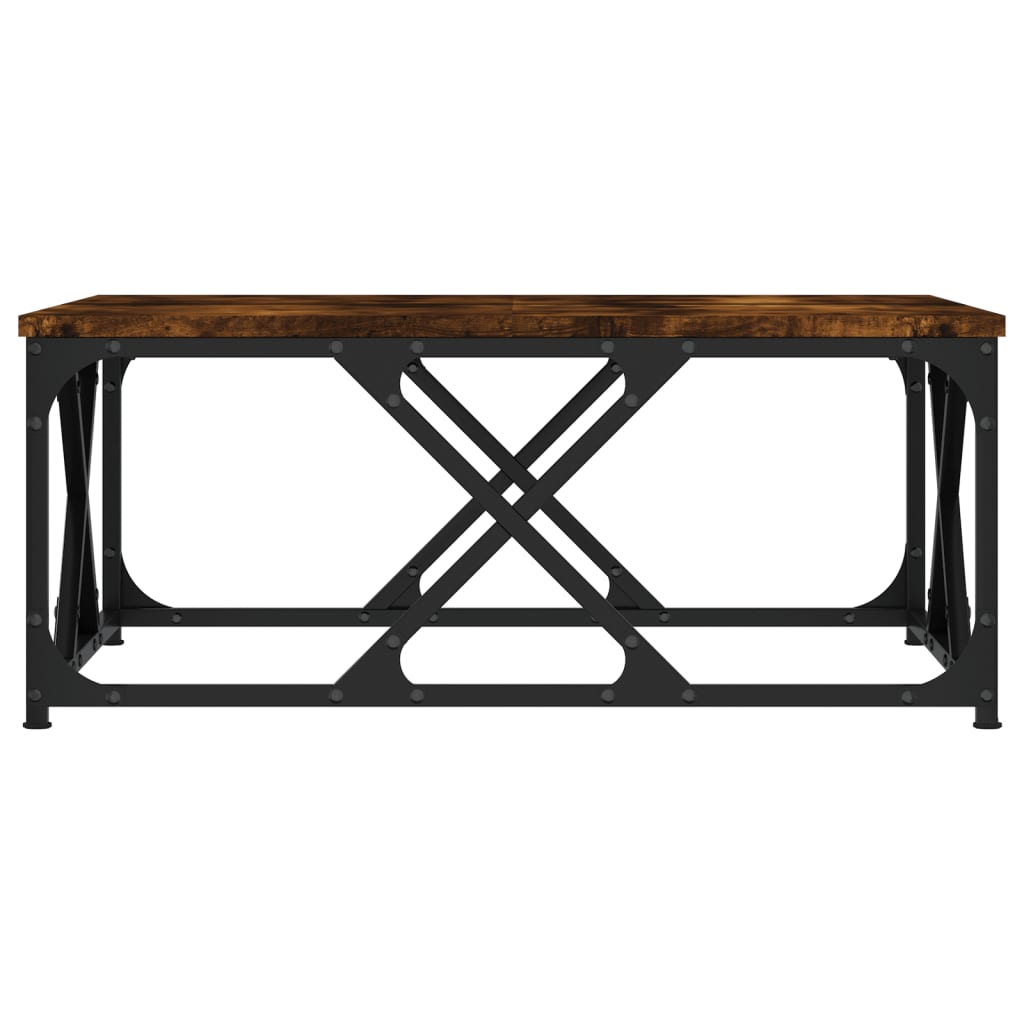 sofabord 70x70x30 cm konstrueret træ røget egetræsfarve