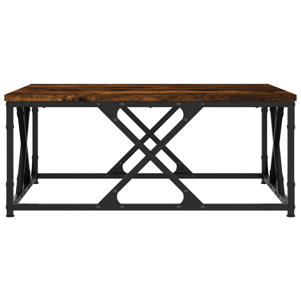 sofabord 70x70x30 cm konstrueret træ røget egetræsfarve