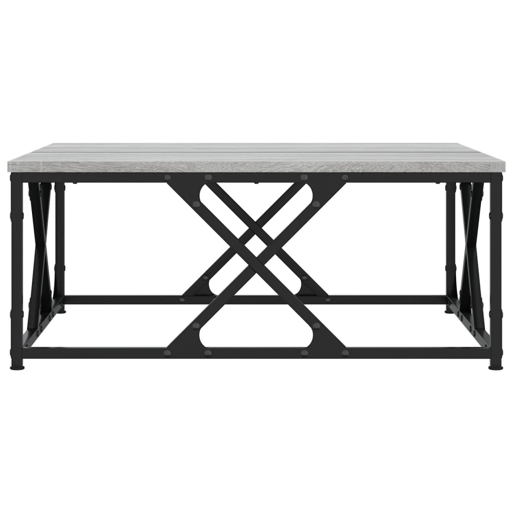 sofabord 70x70x30 cm konstrueret træ grå sonoma-eg
