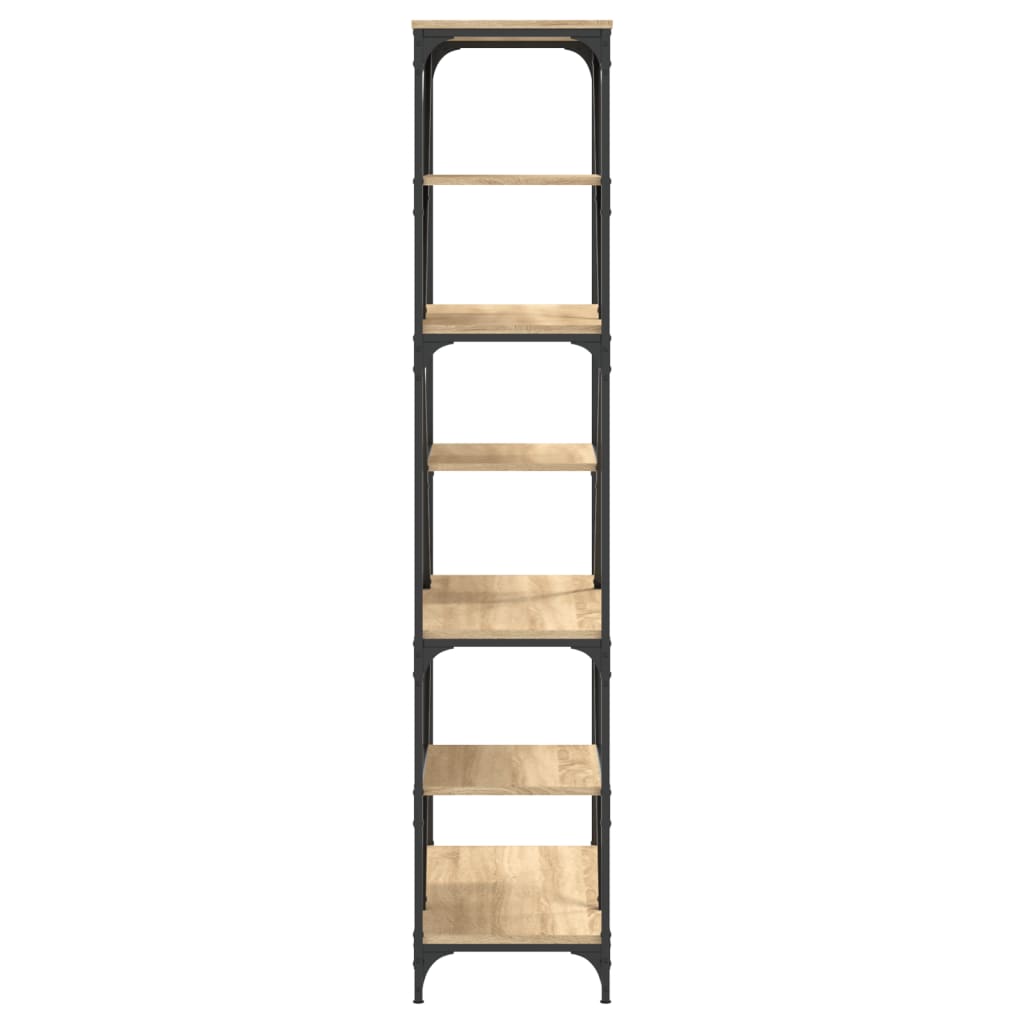 bogreol 91x36x176 cm konstrueret træ og jern sonoma-eg