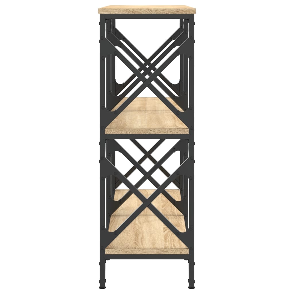 konsolbord 100x28x80,5 cm konstrueret træ sonoma-eg