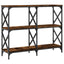 konsolbord 100x28x80,5 cm konstrueret træ røget egetræsfarve