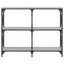 konsolbord 100x28x80,5 cm konstrueret træ grå sonoma-eg