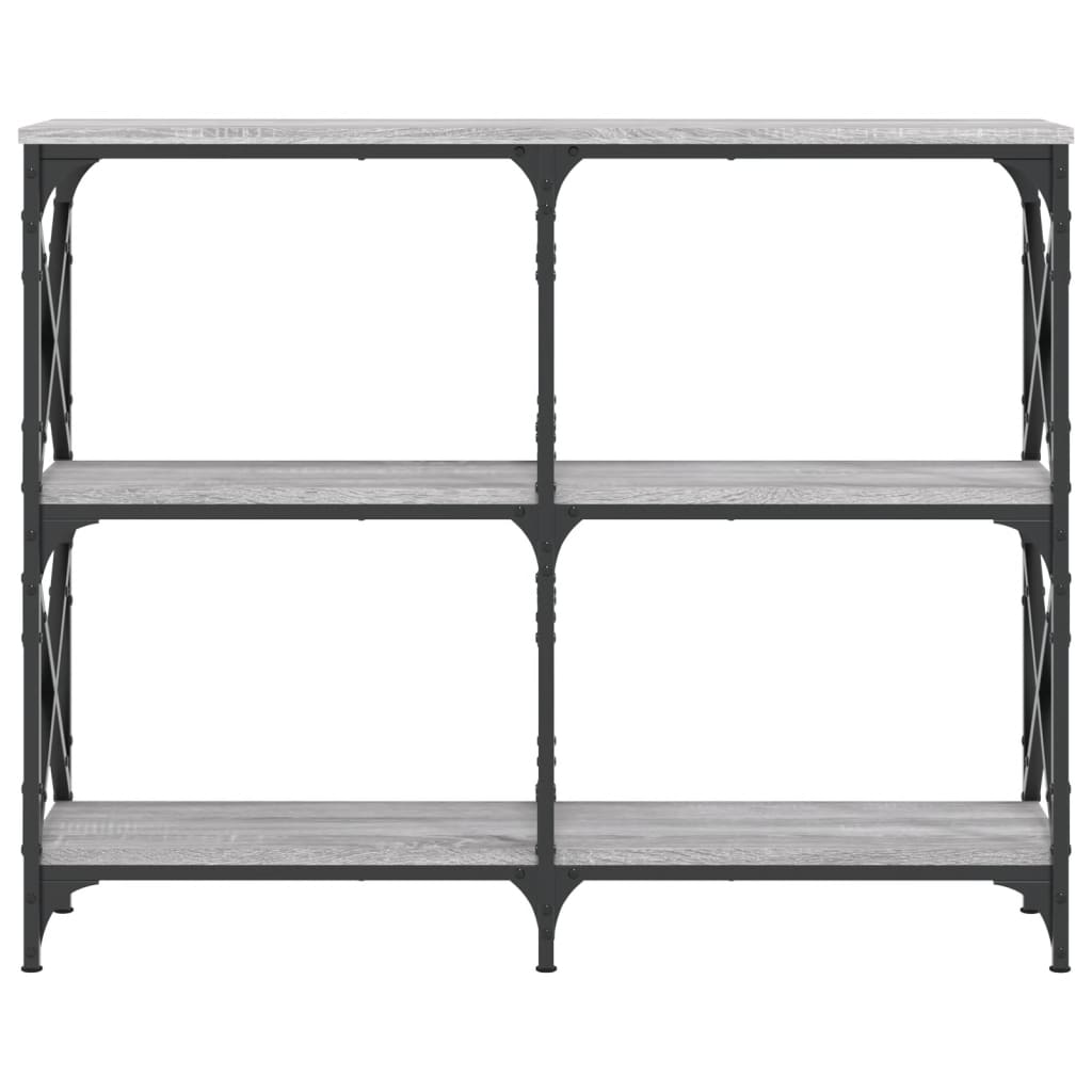 konsolbord 100x28x80,5 cm konstrueret træ grå sonoma-eg