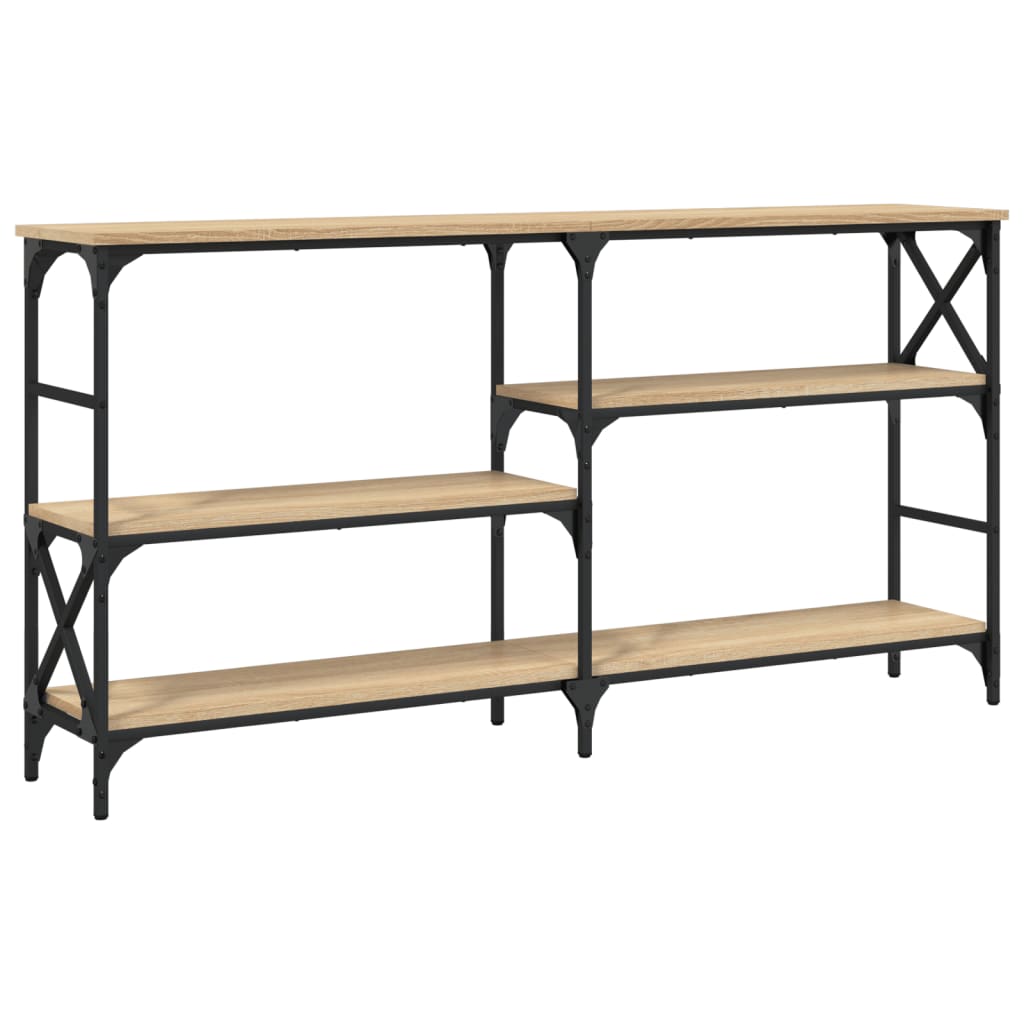 konsolbord 150x29x76,5 cm konstrueret træ sonoma-eg