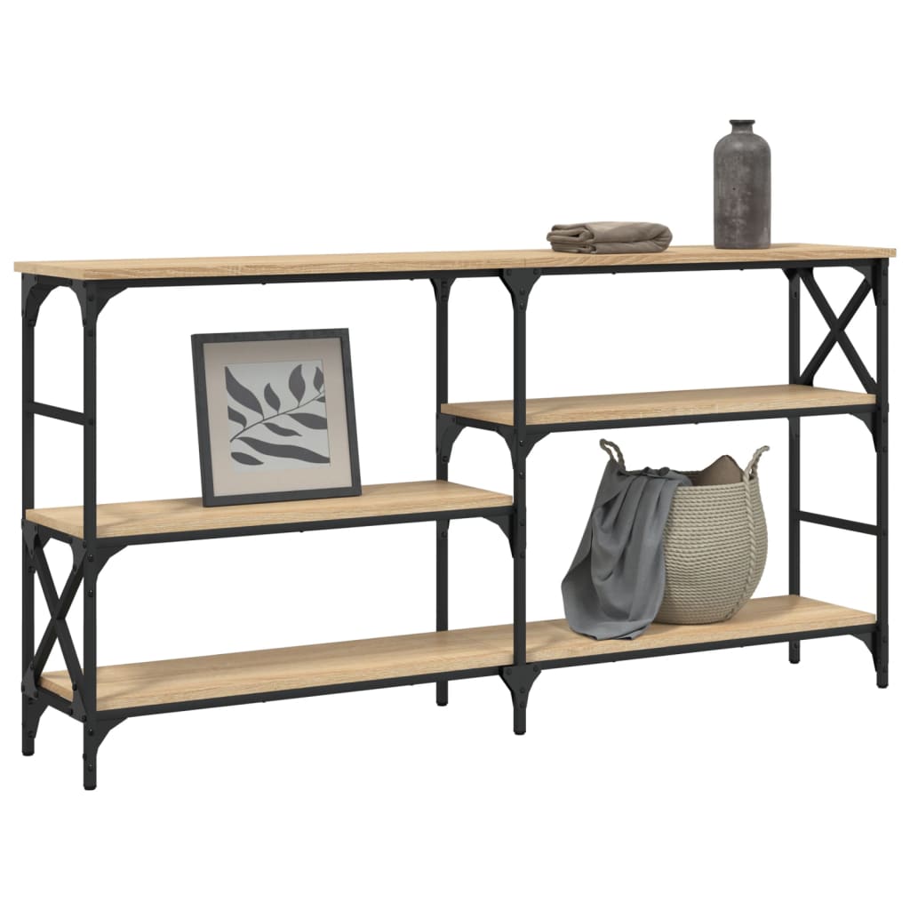 konsolbord 150x29x76,5 cm konstrueret træ sonoma-eg