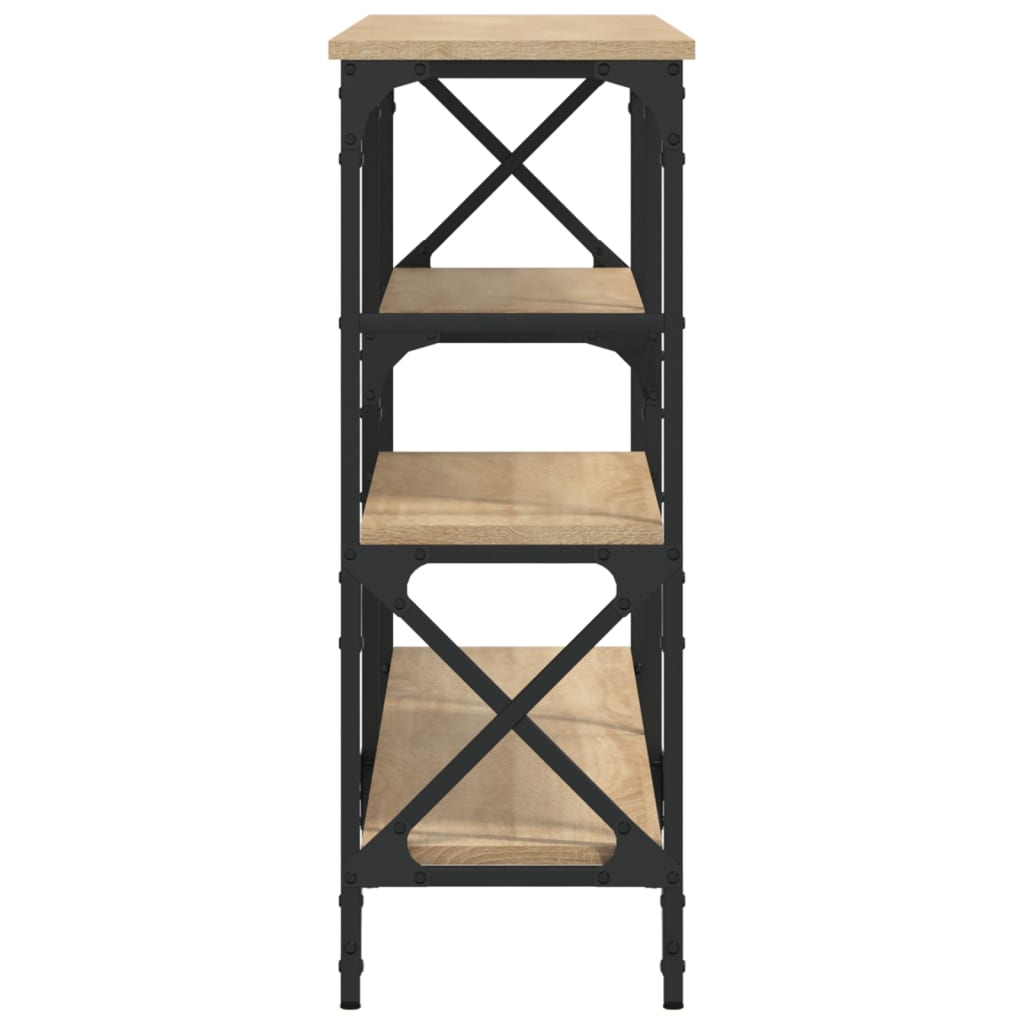 konsolbord 150x29x76,5 cm konstrueret træ sonoma-eg