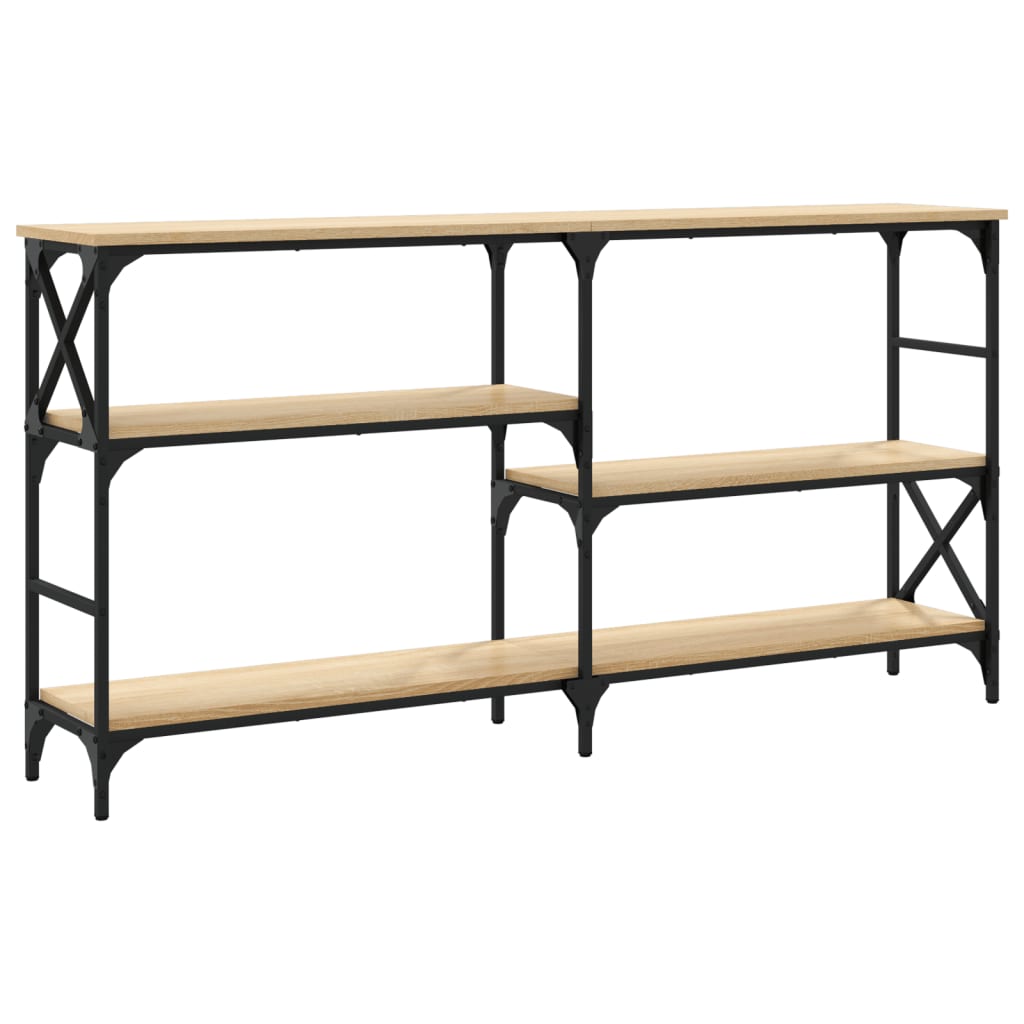 konsolbord 150x29x76,5 cm konstrueret træ sonoma-eg