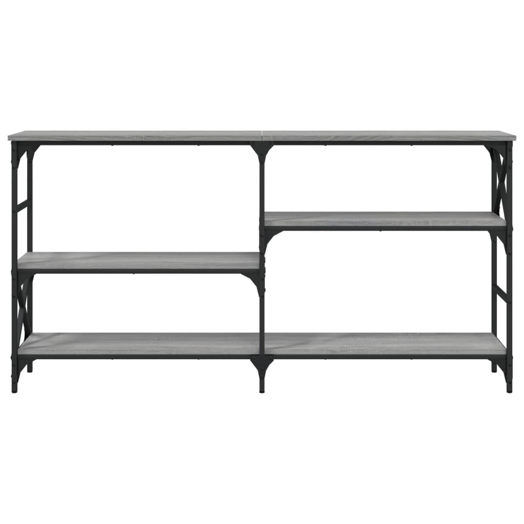 konsolbord 150x29x76,5 cm konstrueret træ grå sonoma-eg