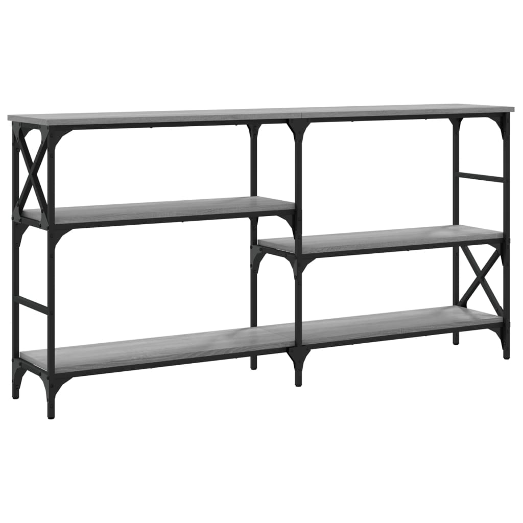 konsolbord 150x29x76,5 cm konstrueret træ grå sonoma-eg