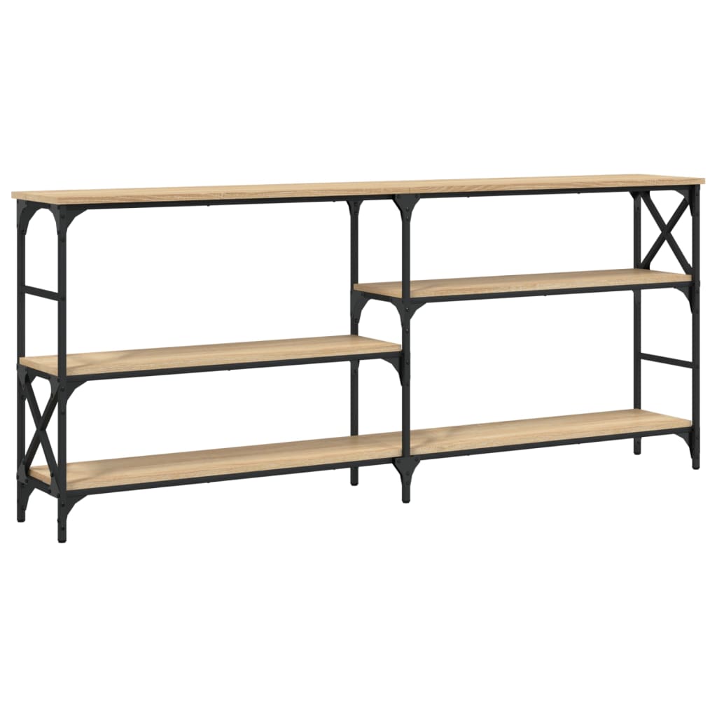 konsolbord 180x29x76,5 cm konstrueret træ sonoma-eg