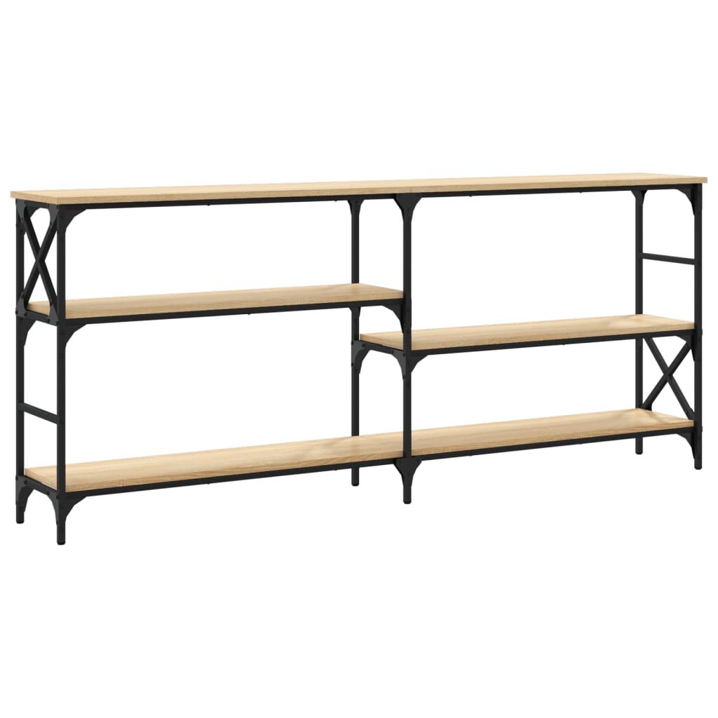 konsolbord 180x29x76,5 cm konstrueret træ sonoma-eg