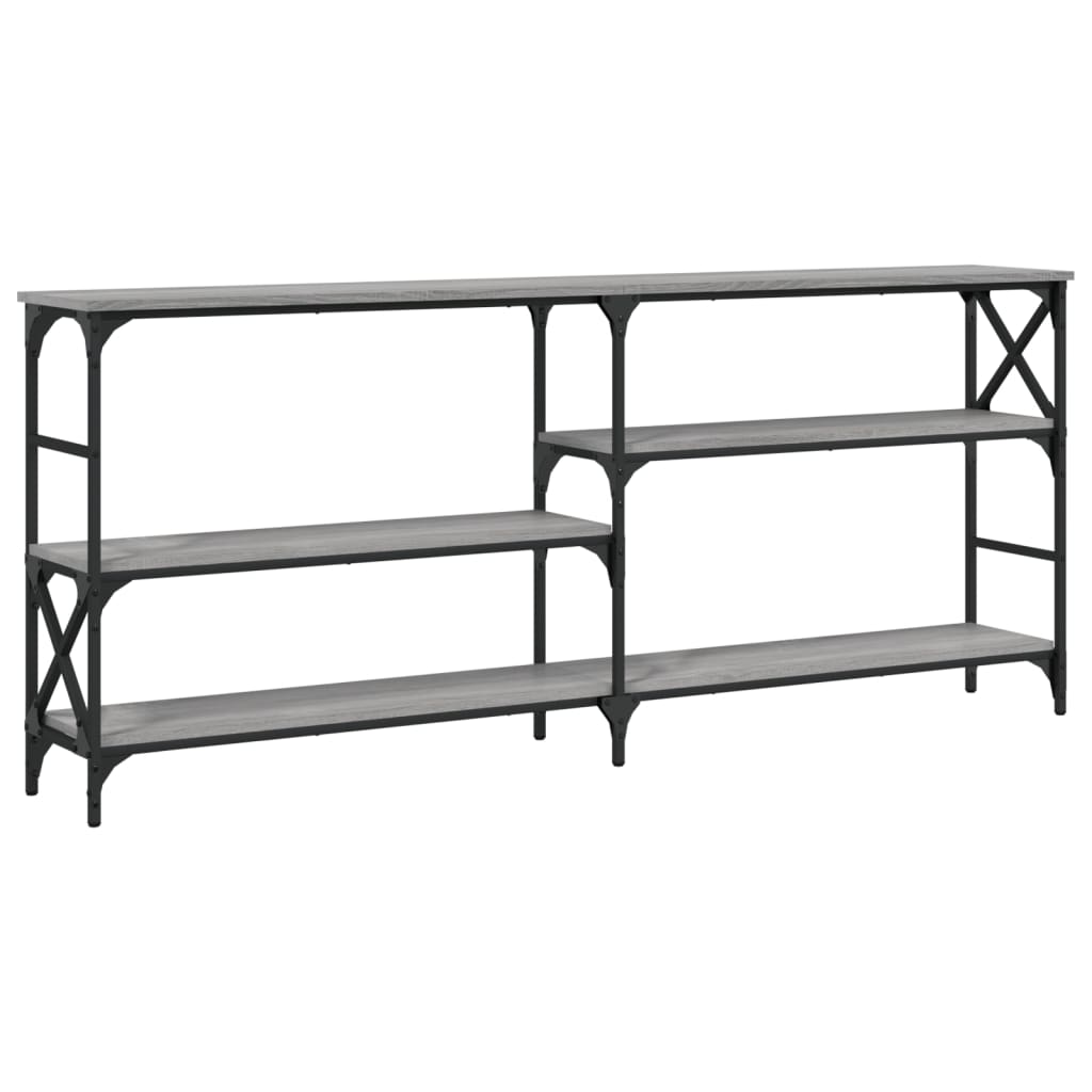 konsolbord 180x29x76,5 cm konstrueret træ grå sonoma-eg