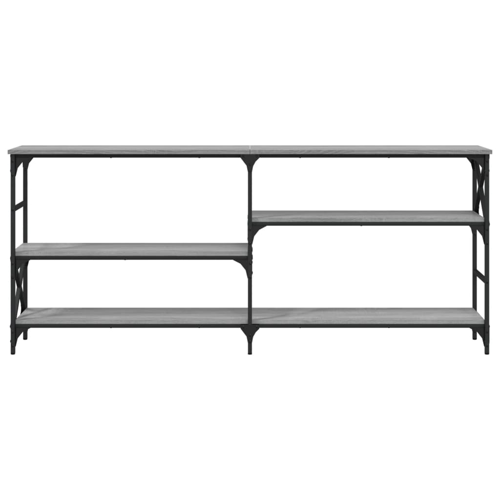konsolbord 180x29x76,5 cm konstrueret træ grå sonoma-eg