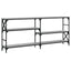 konsolbord 180x29x76,5 cm konstrueret træ grå sonoma-eg