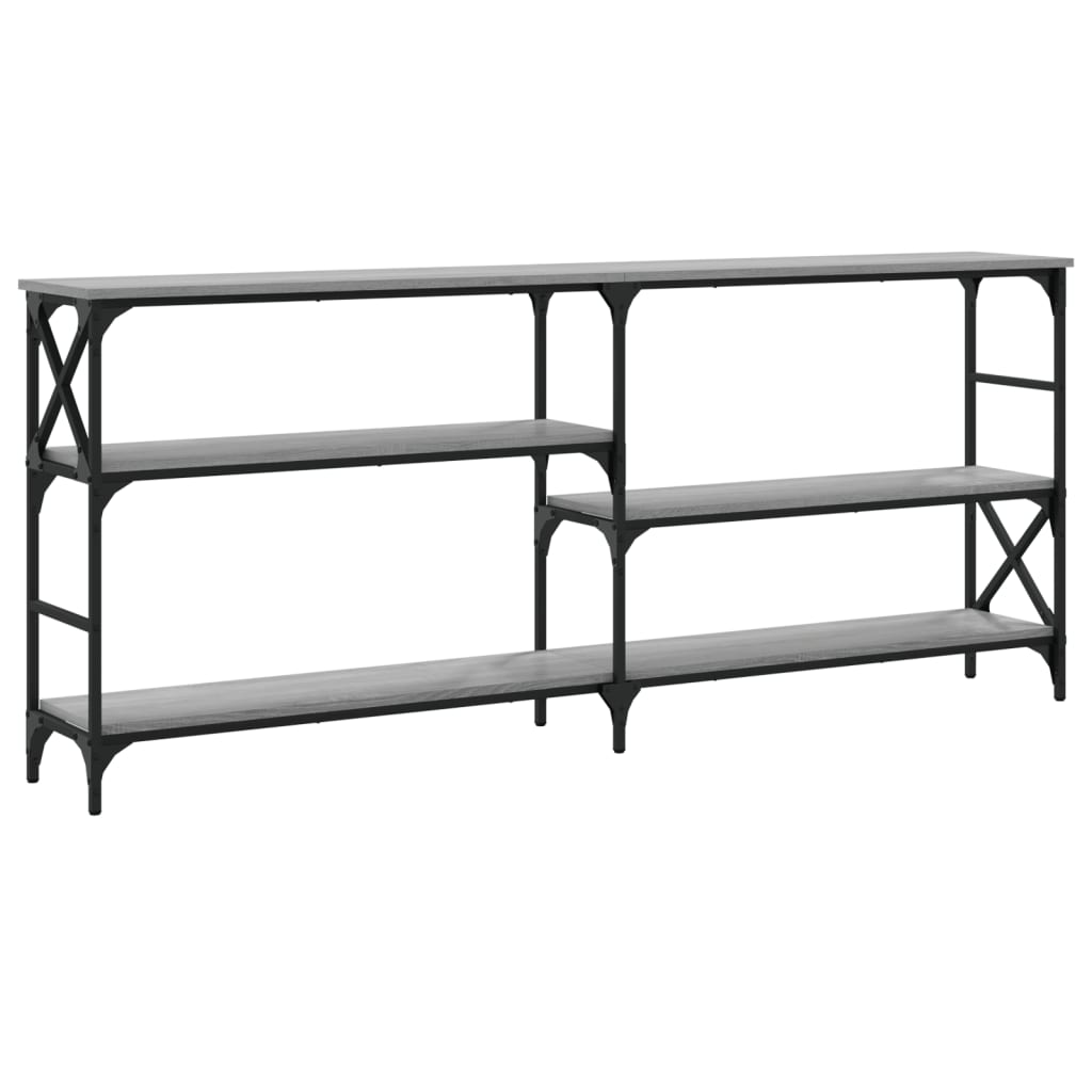 konsolbord 180x29x76,5 cm konstrueret træ grå sonoma-eg