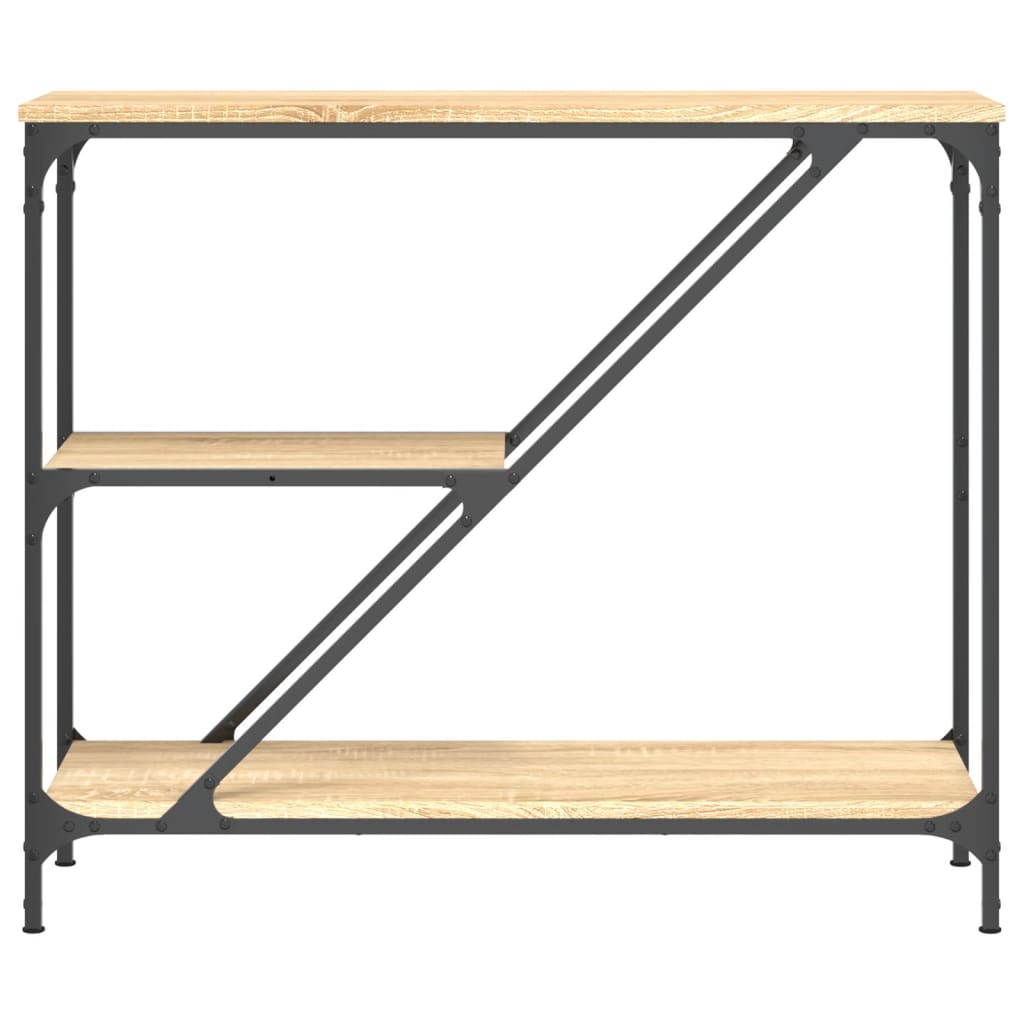 konsolbord 88,5x30x75 cm konstrueret træ sonoma-eg