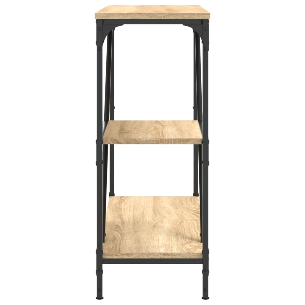 konsolbord 88,5x30x75 cm konstrueret træ sonoma-eg