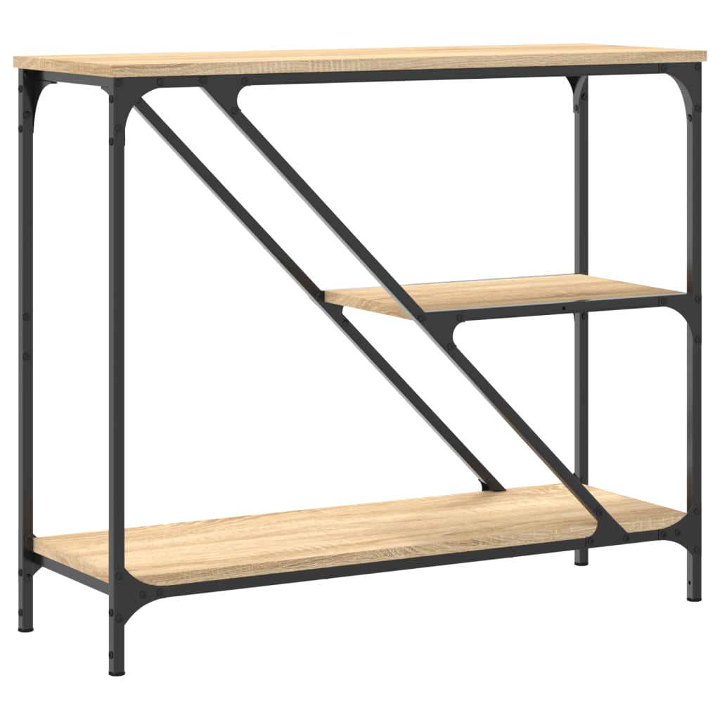 konsolbord 88,5x30x75 cm konstrueret træ sonoma-eg