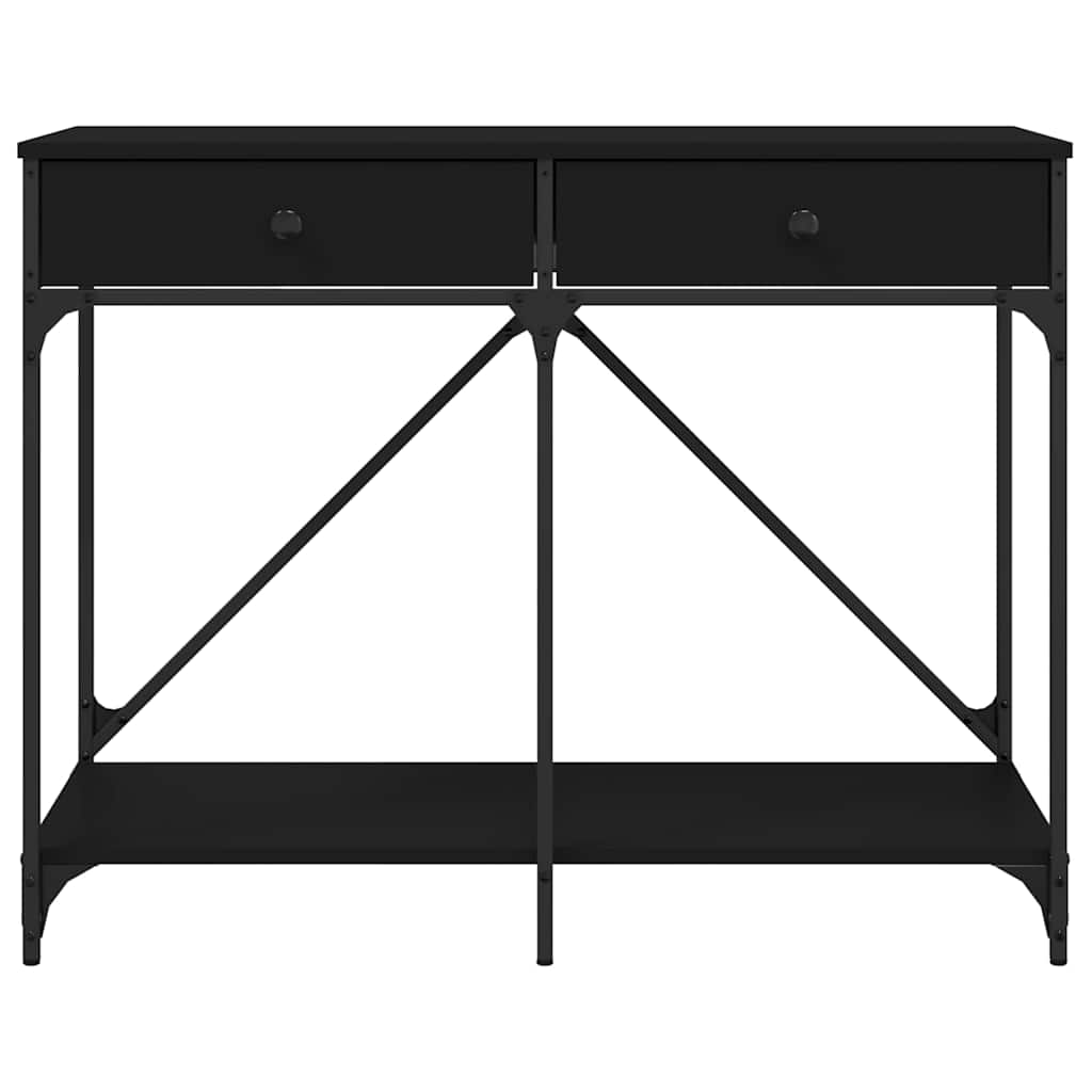 konsolbord 100x39x78,5 cm konstrueret træ sort