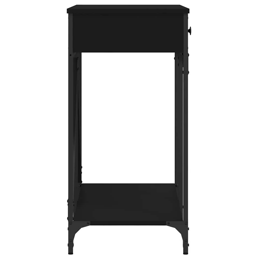 konsolbord 100x39x78,5 cm konstrueret træ sort
