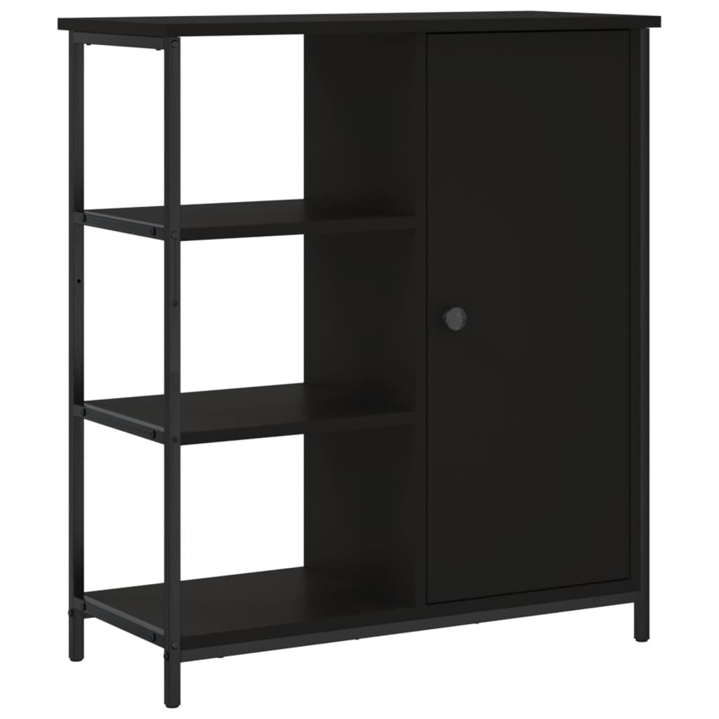 skab 70x30x80 cm konstrueret træ sort