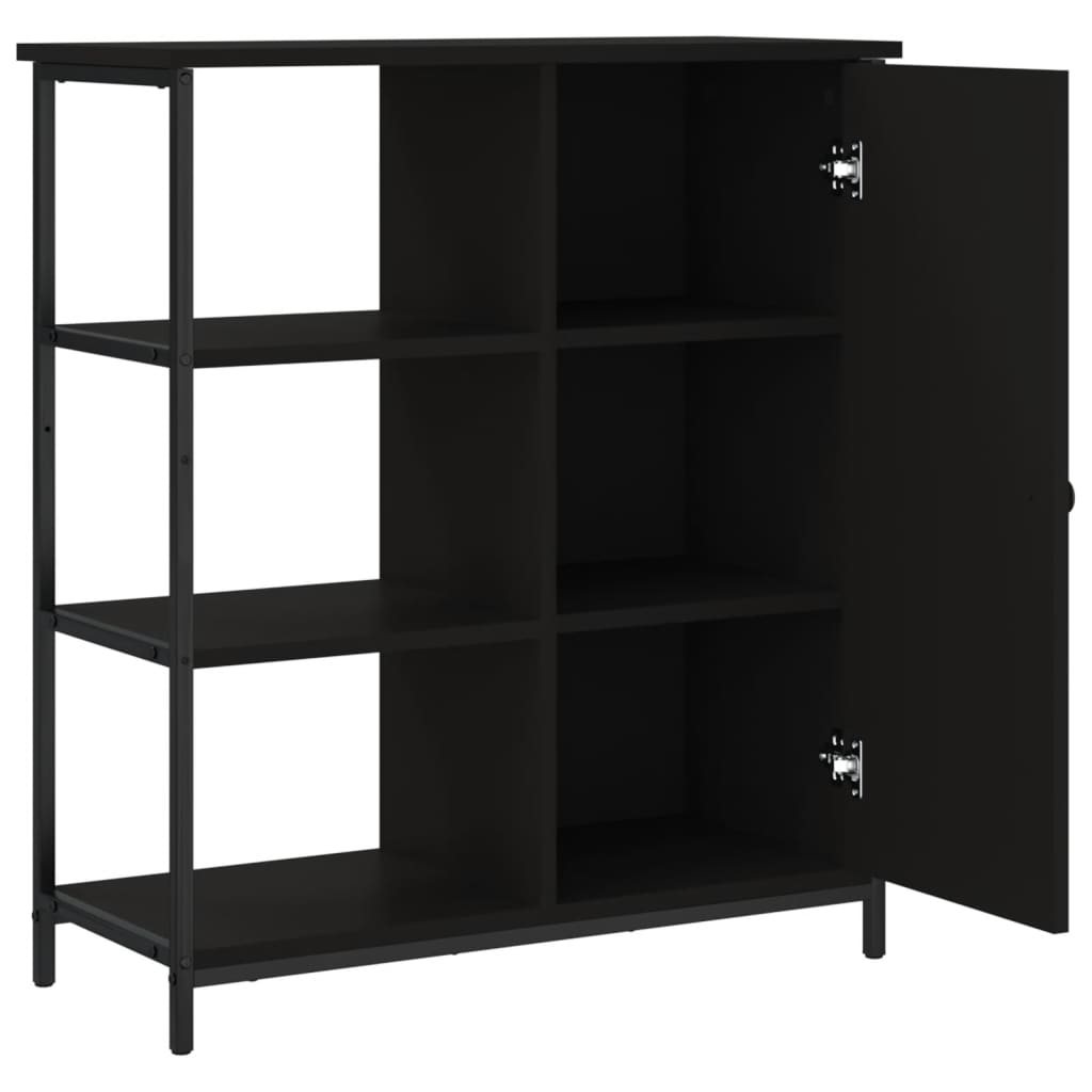skab 70x30x80 cm konstrueret træ sort