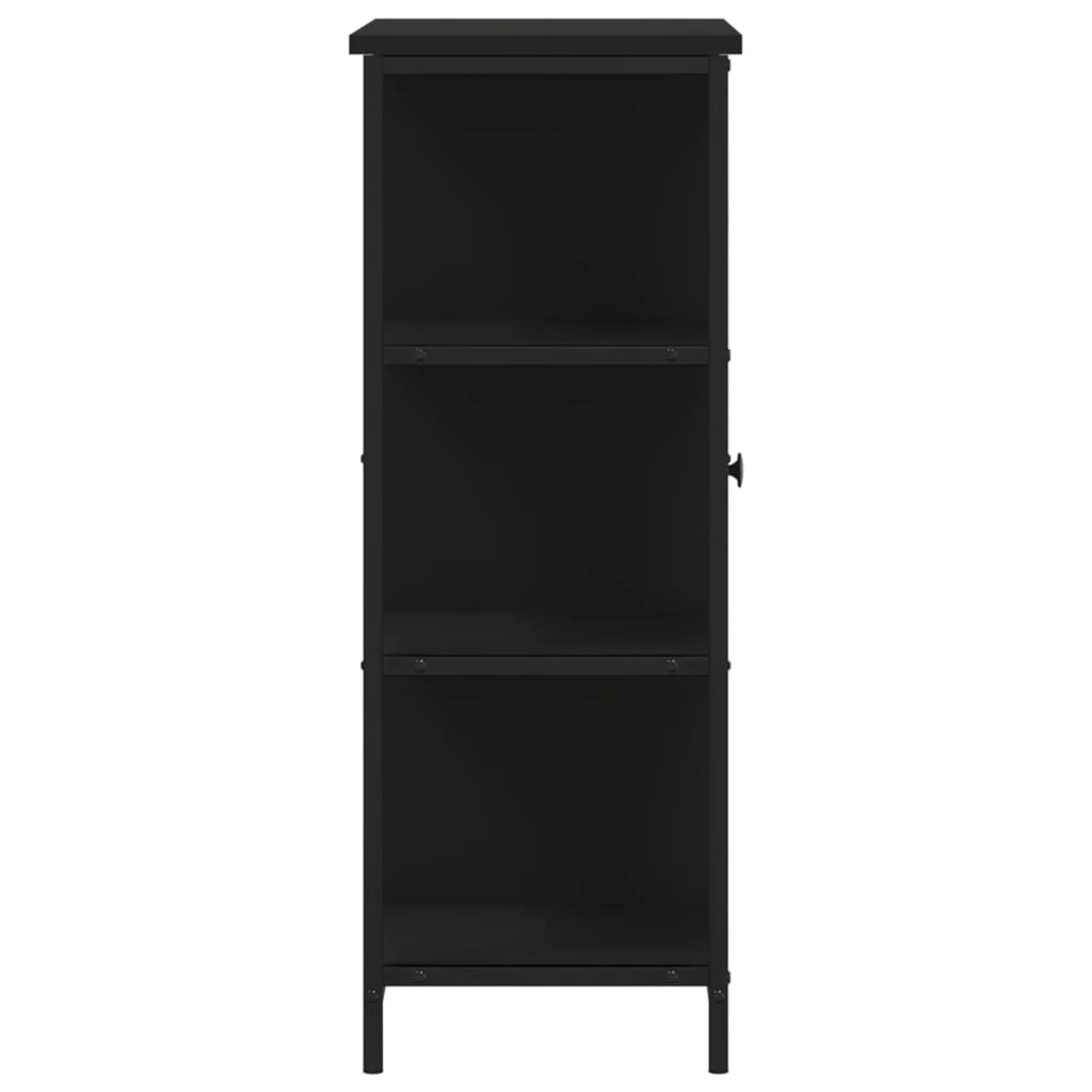 skab 70x30x80 cm konstrueret træ sort