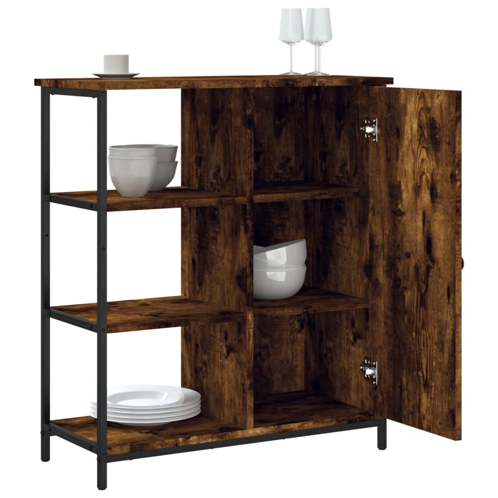 skænk 70x30x80 cm konstrueret træ røget egetræsfarve