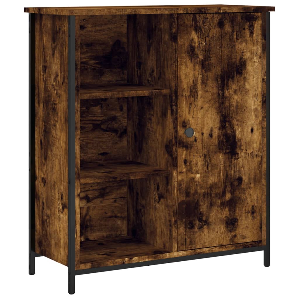 skænk 70x30x80 cm konstrueret træ røget egetræsfarve