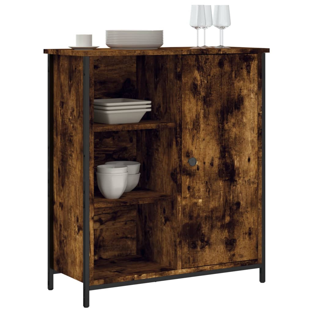 skænk 70x30x80 cm konstrueret træ røget egetræsfarve