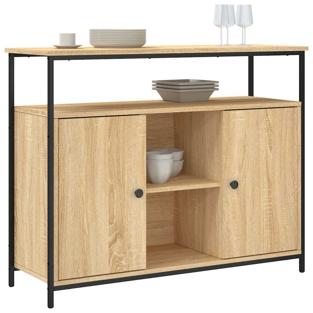 skænk Sonoma eg 100x35x80 cm konstrueret træ