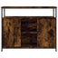 skænk 100x35x80 cm konstrueret træ røget egetræsfarve