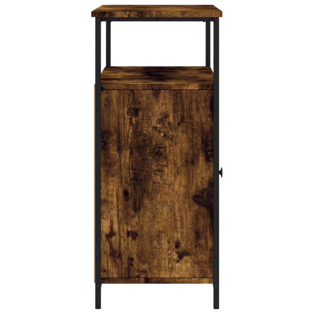 skænk 100x35x80 cm konstrueret træ røget egetræsfarve