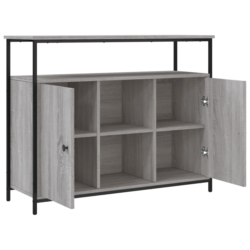 skænk 100x35x80 cm konstrueret træ grå sonoma-eg