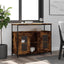 skænk 100x35x80 cm konstrueret træ røget egetræsfarve