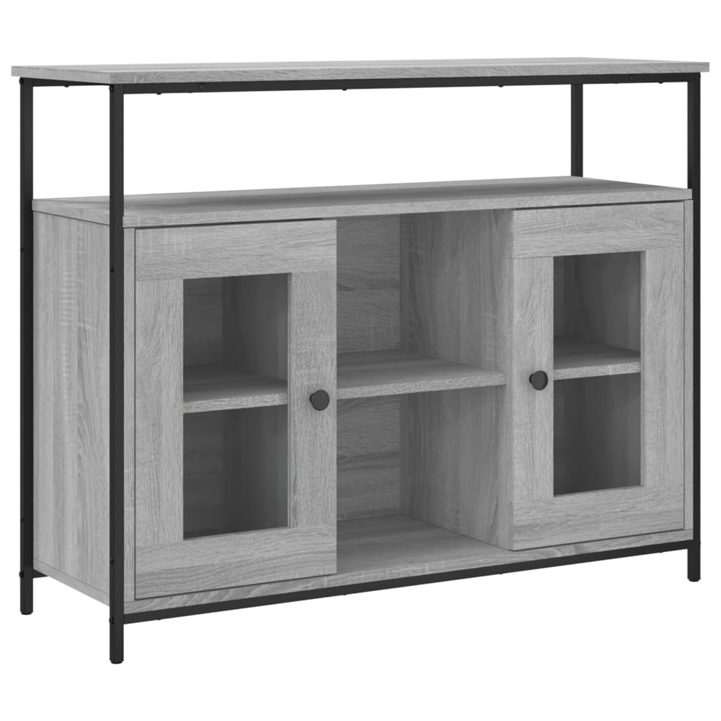 skænk 100x35x80 cm konstrueret træ grå sonoma-eg