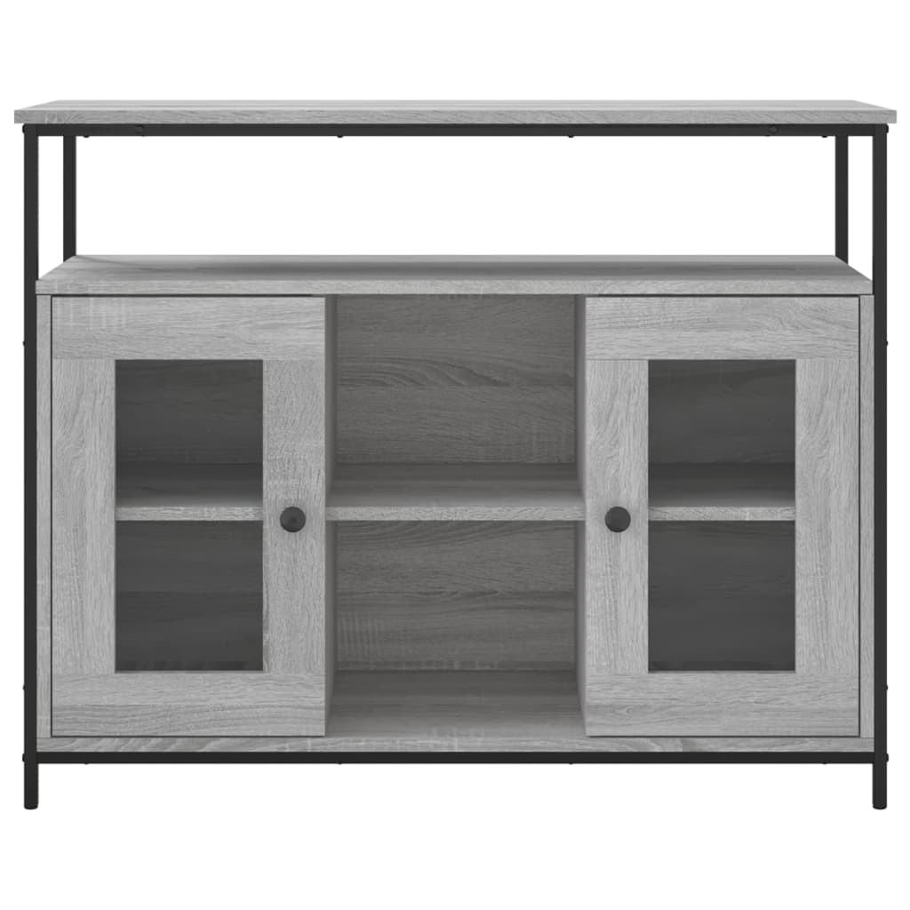 skænk 100x35x80 cm konstrueret træ grå sonoma-eg
