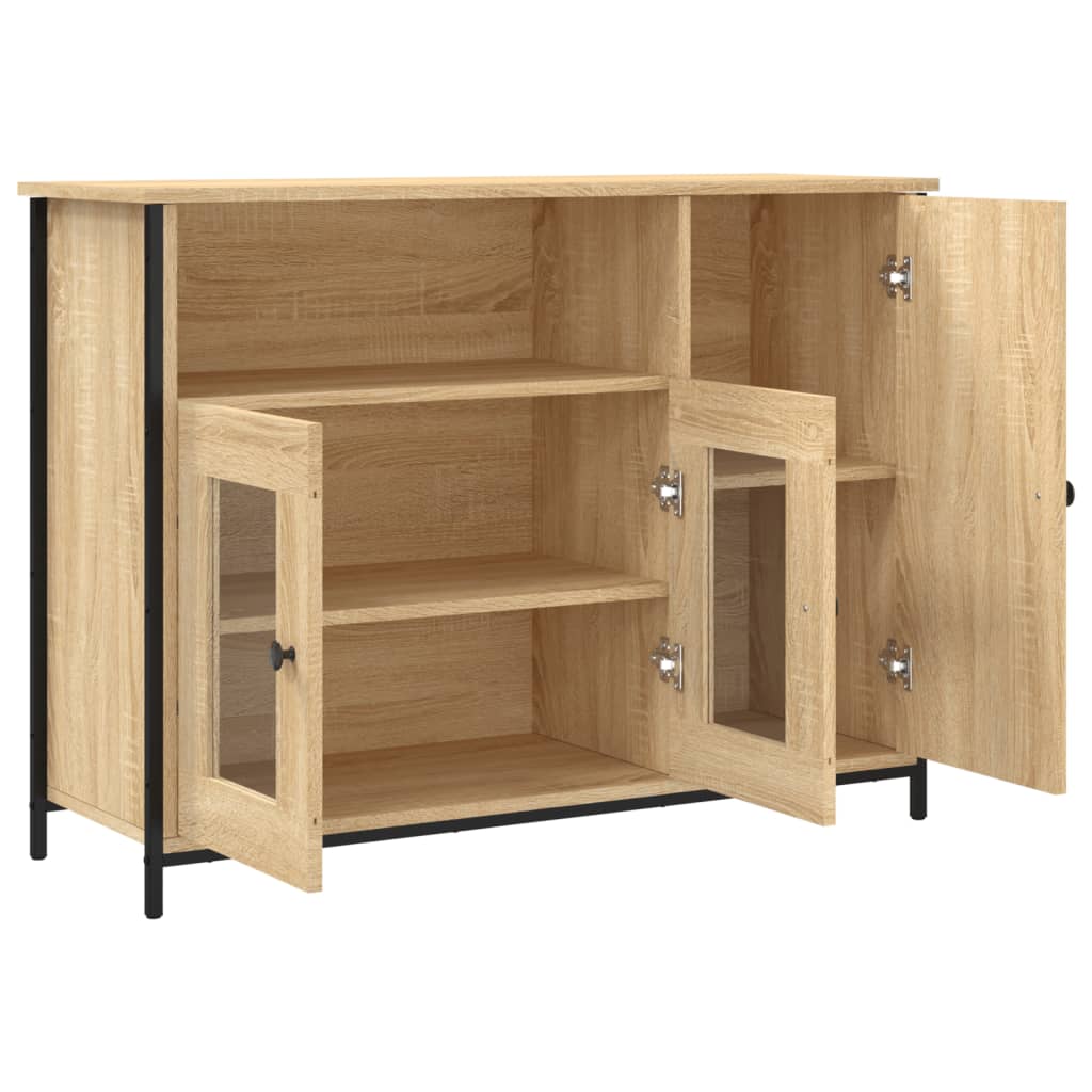 skænk 100x35x75 cm konstrueret træ sonoma-eg