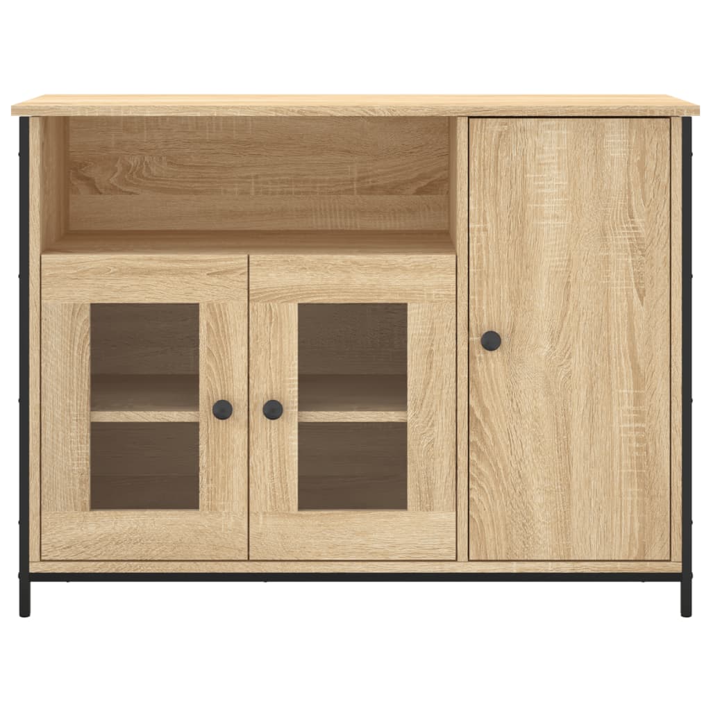 skænk 100x35x75 cm konstrueret træ sonoma-eg