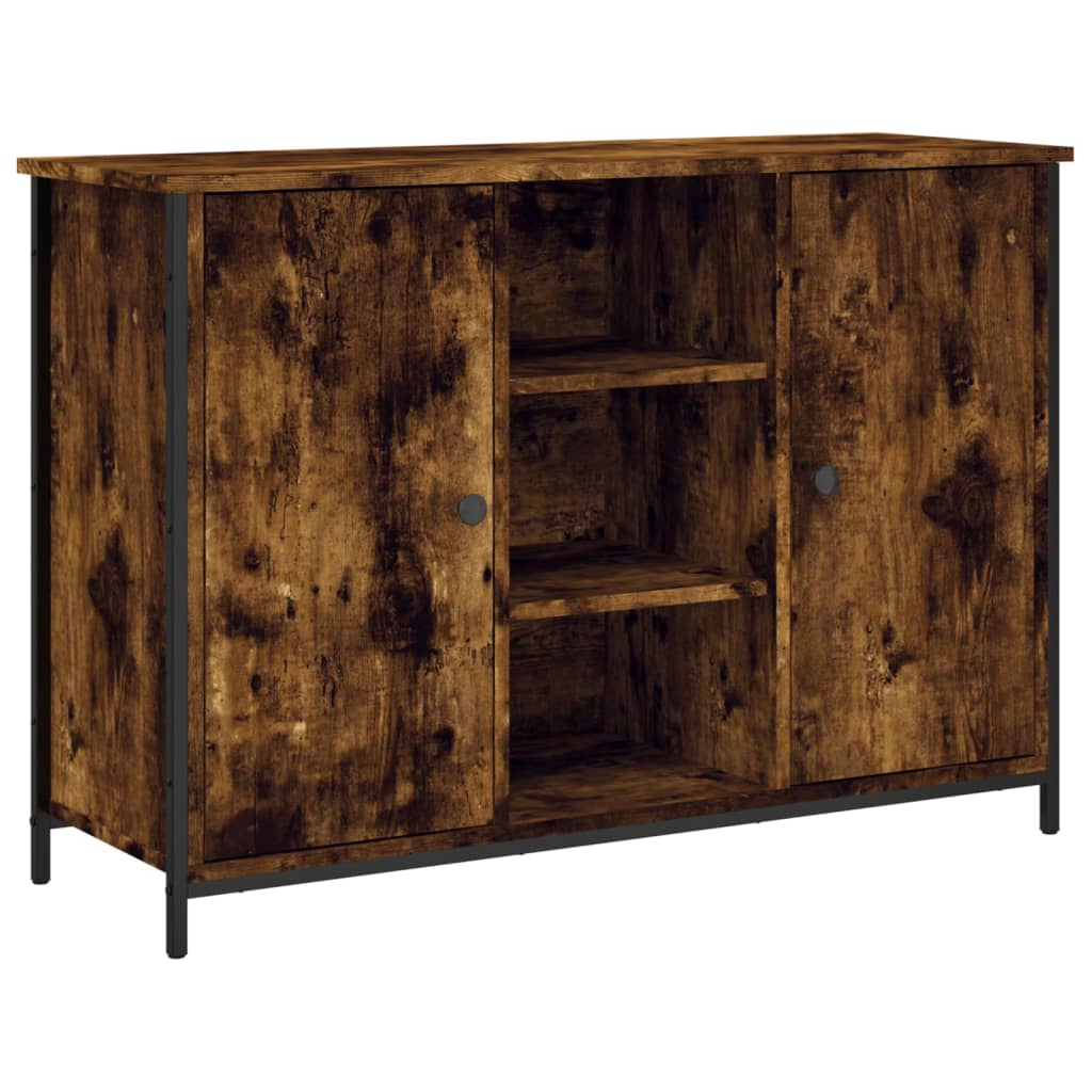 skænk 100x35x70 cm konstrueret træ røget egetræsfarve