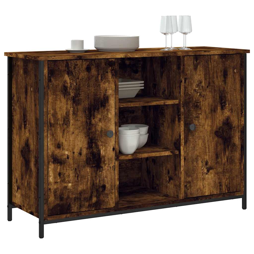 skænk 100x35x70 cm konstrueret træ røget egetræsfarve