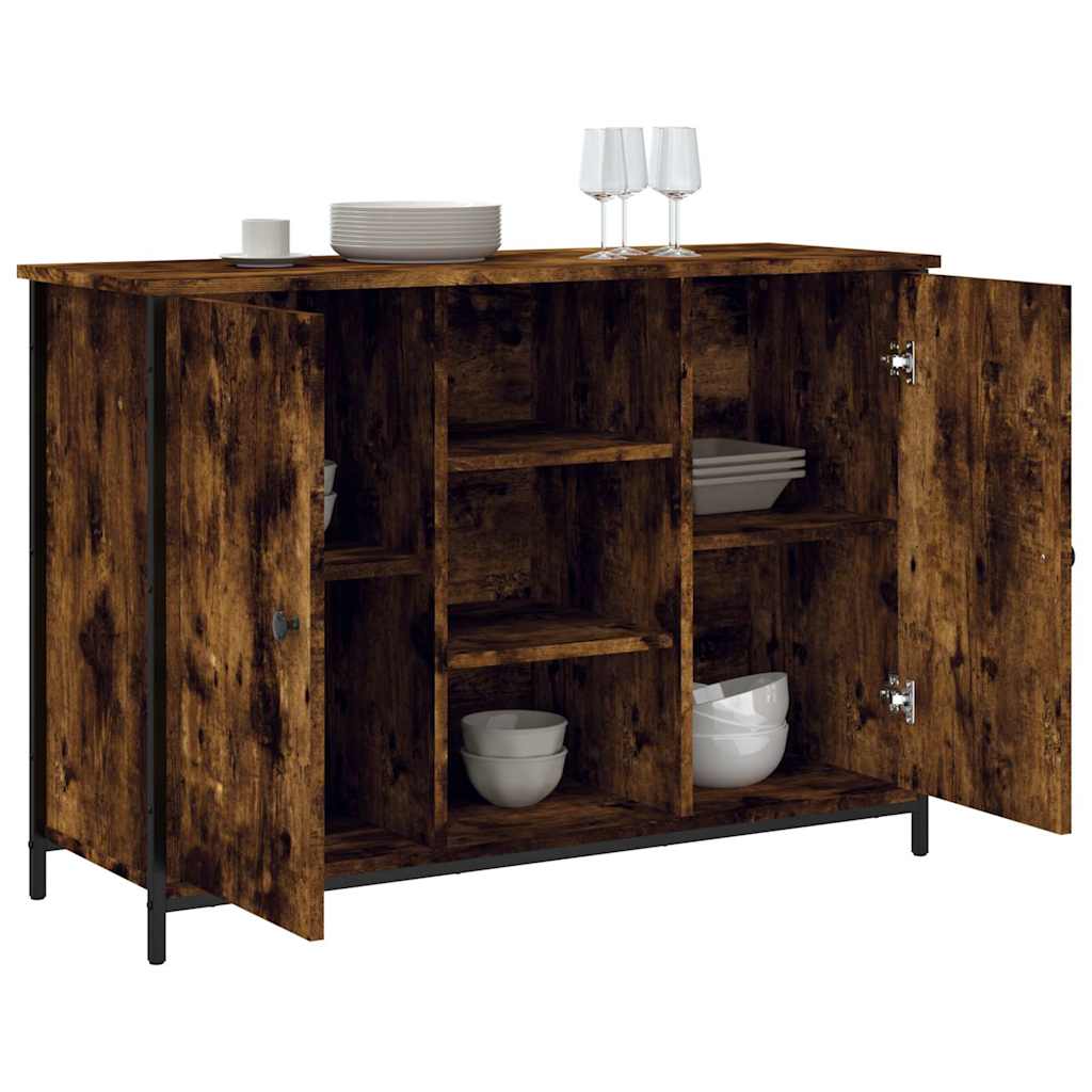 skænk 100x35x70 cm konstrueret træ røget egetræsfarve