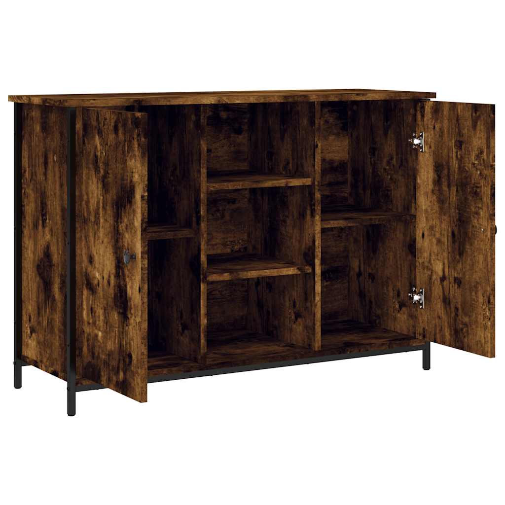 skænk 100x35x70 cm konstrueret træ røget egetræsfarve