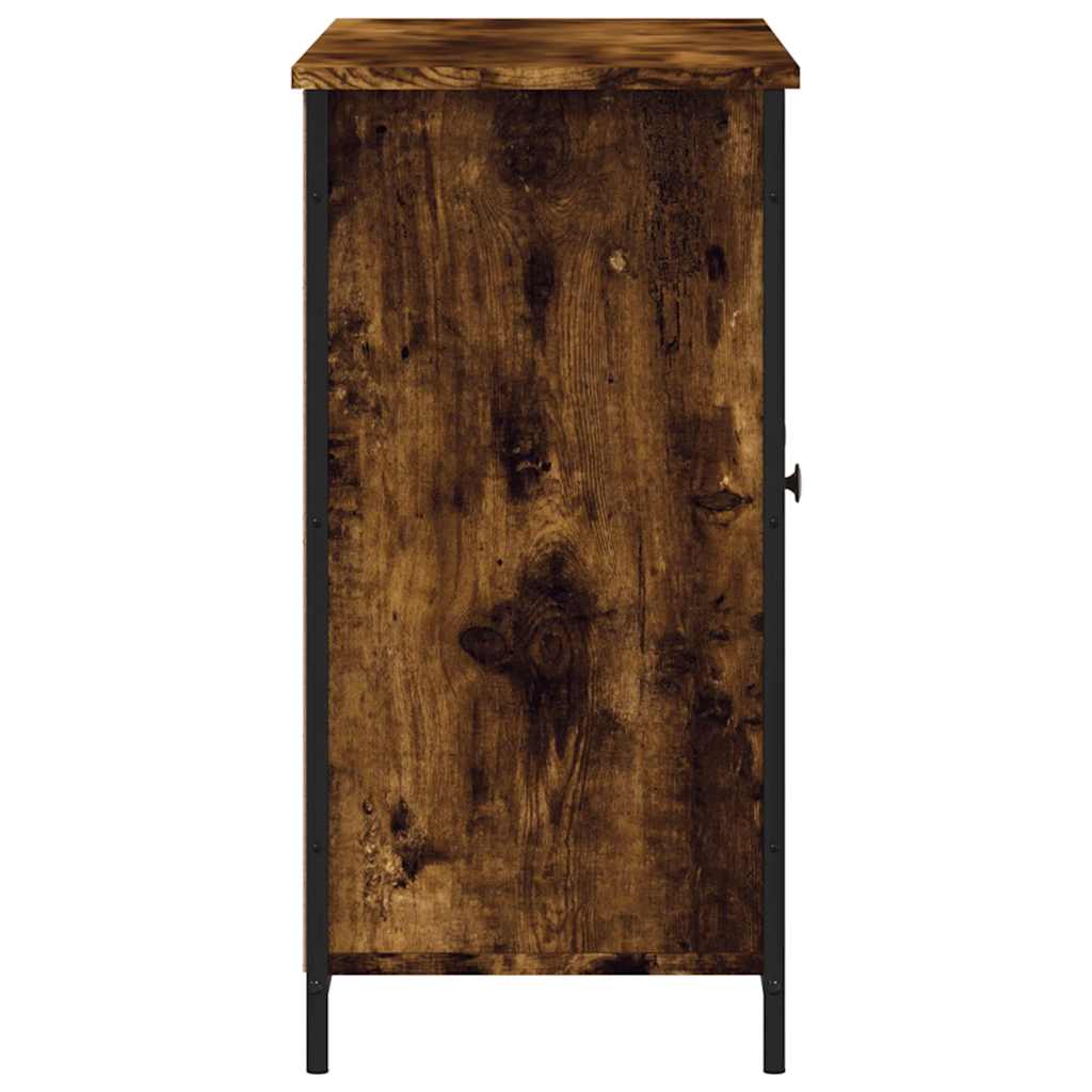 skænk 100x35x70 cm konstrueret træ røget egetræsfarve