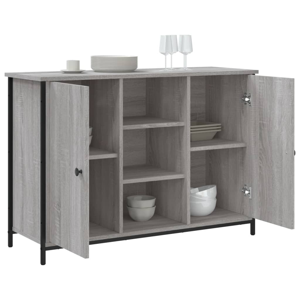 skænk 100x35x70 cm konstrueret træ grå sonoma-eg
