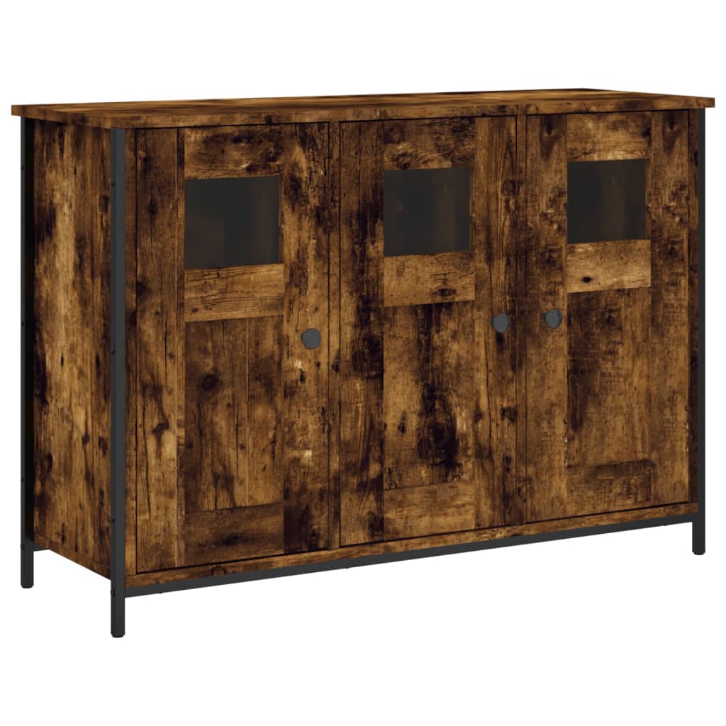 skænk 100x35x70 cm konstrueret træ røget egetræsfarve