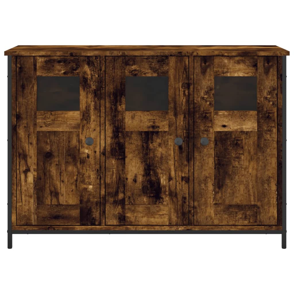 skænk 100x35x70 cm konstrueret træ røget egetræsfarve