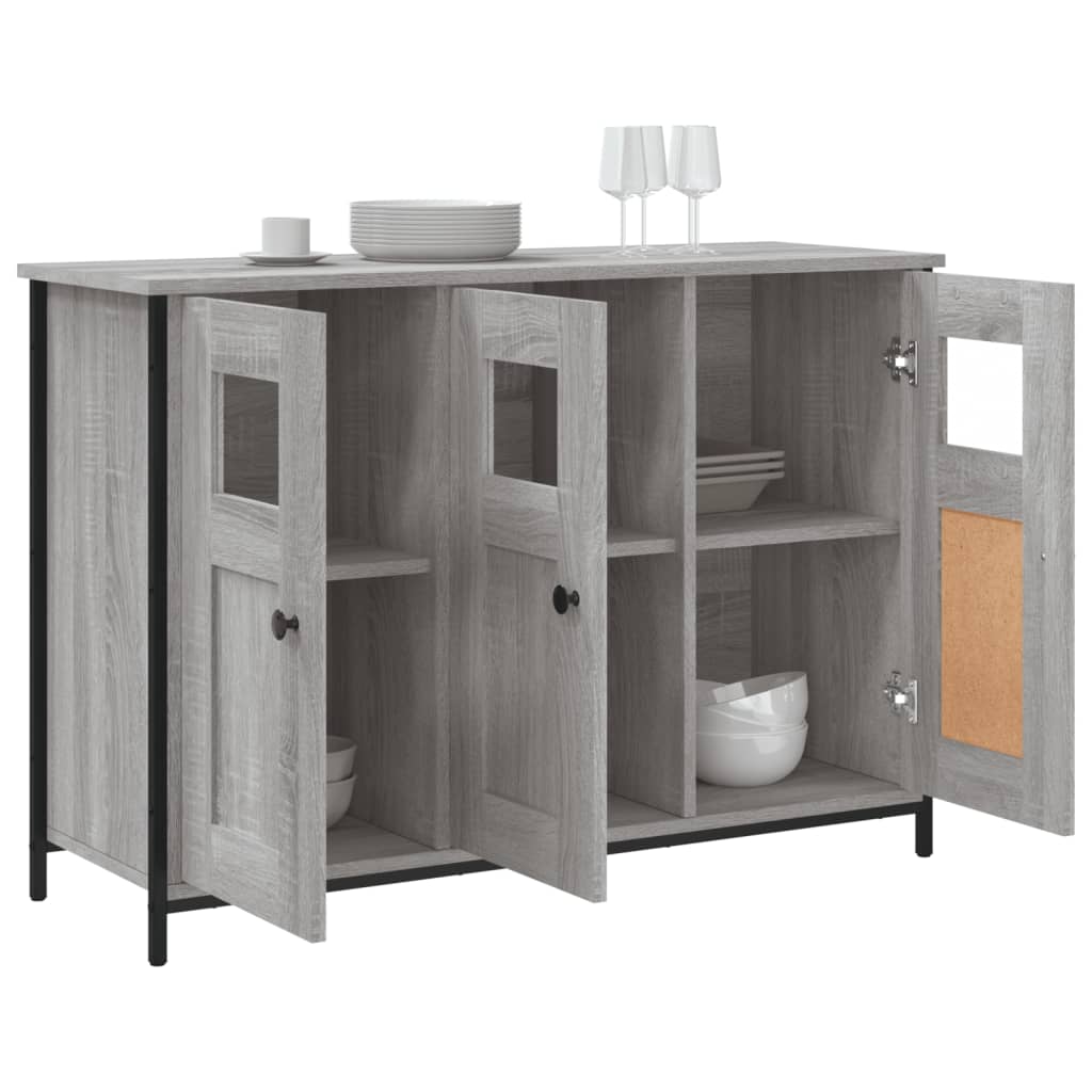 skænk 100x35x70 cm konstrueret træ grå sonoma-eg