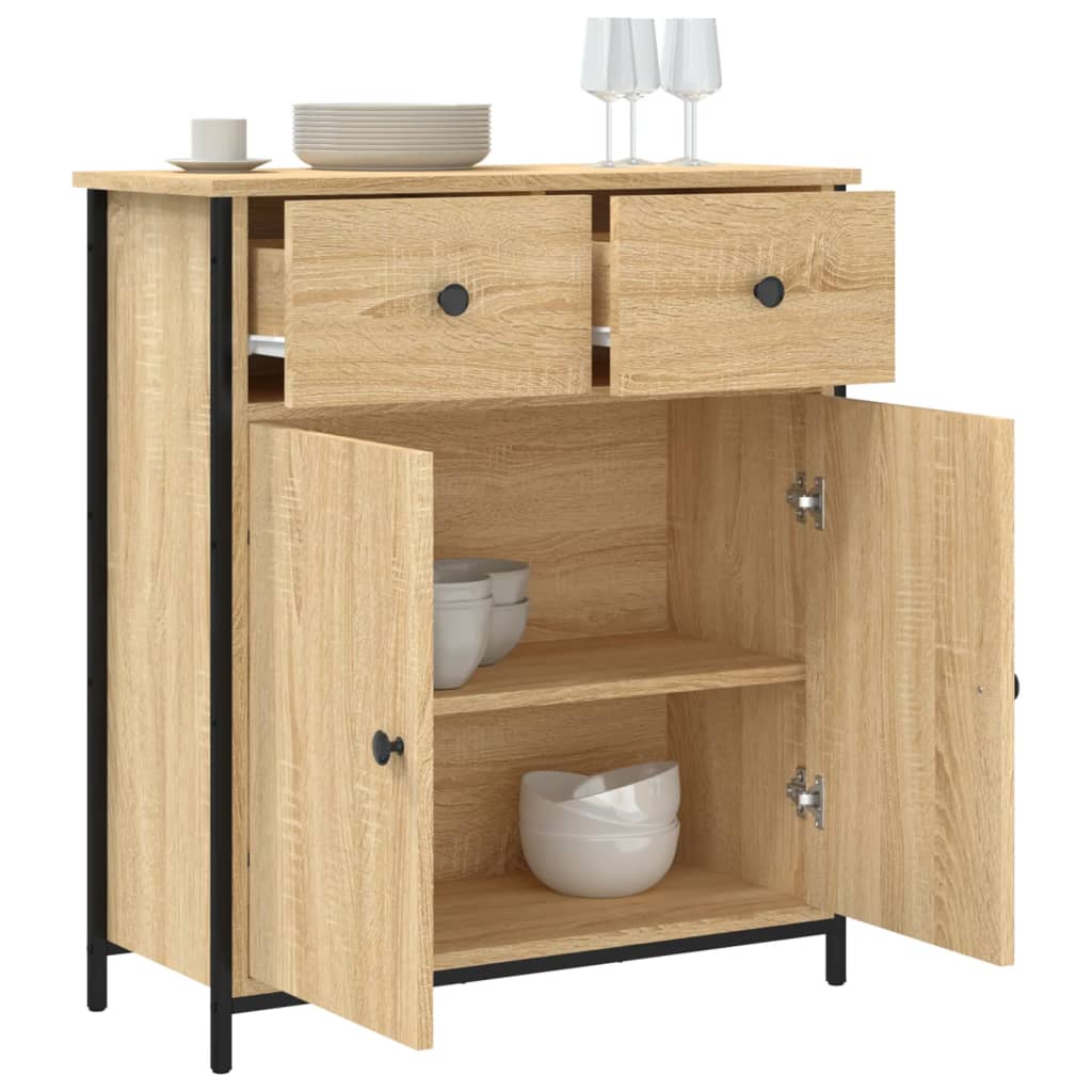 skænk 70x30x80 cm konstrueret træ sonoma-eg